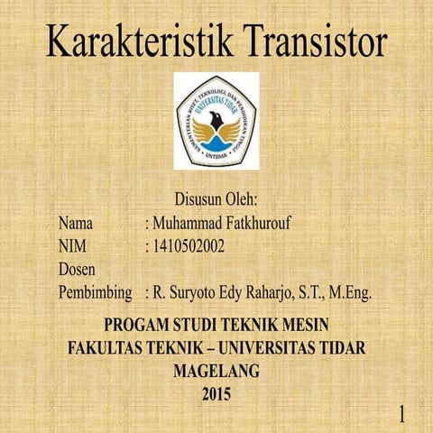 Rev Karakteristik transistor