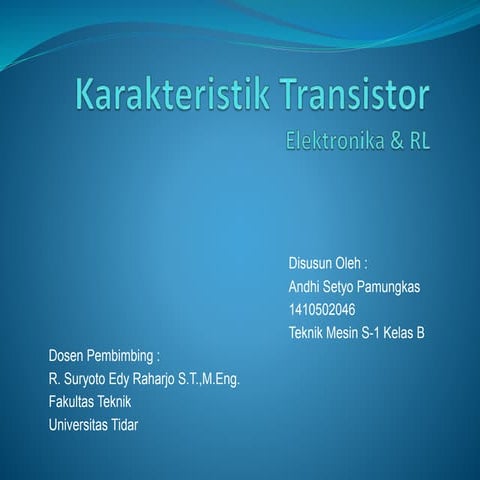Karakteristik transistor