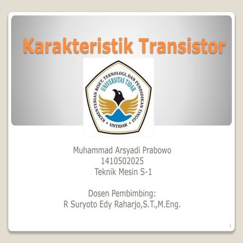 Karakteristik Transistor