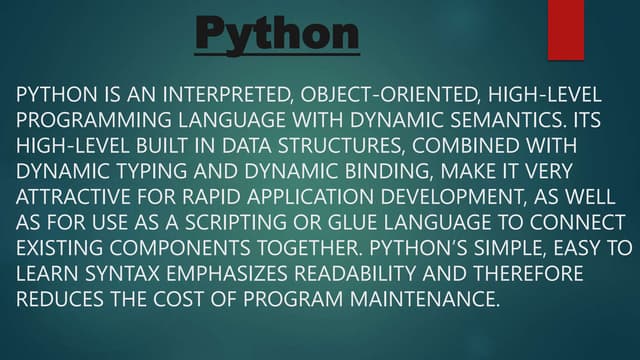 Phython presentation