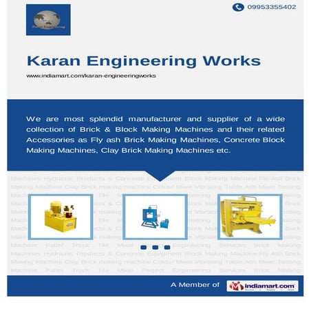 Karan Engineering Works, New Delhi, Block Making Machine