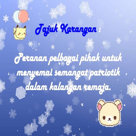 Menyemai Semangat Patriotik Dalam Kalangan Remaja