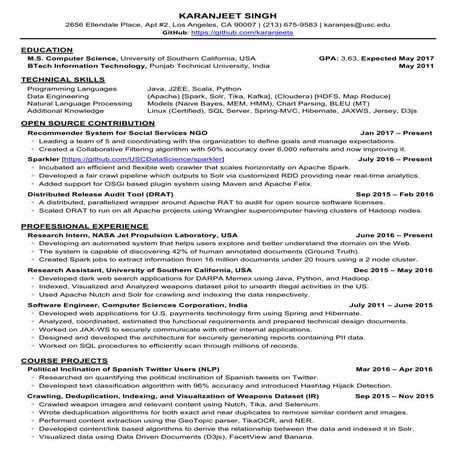 Karanjeet Singh Resume