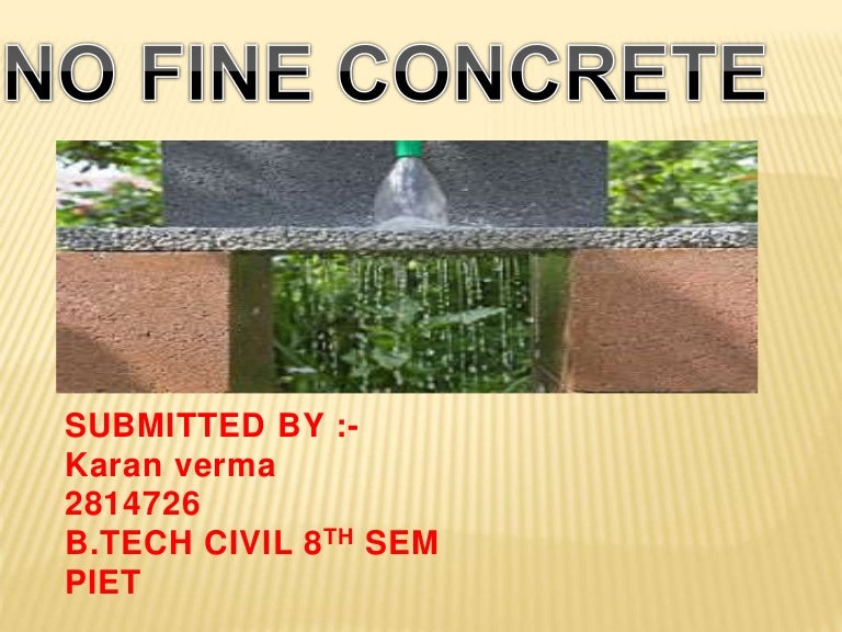 No fine concrete