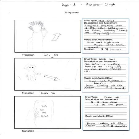 Karanvir's storyboard