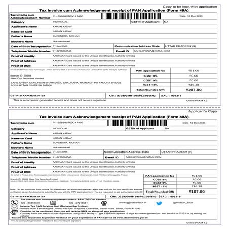 How to apply for PAN CARD | PDF
