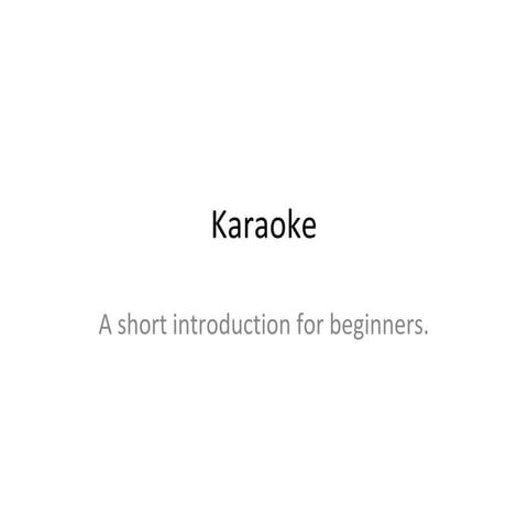 Karaoke for the Home