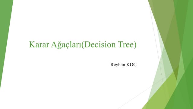 Karar ağaçlari