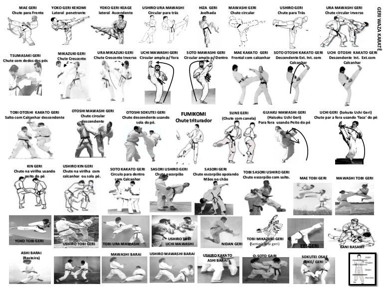 Karate chutes ilustrados