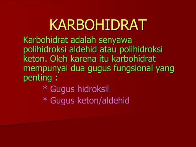 PPT Karbohidrat | PPTX