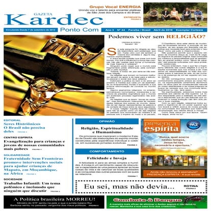 Gazeta Kardec Ponto Com - Abril 2016