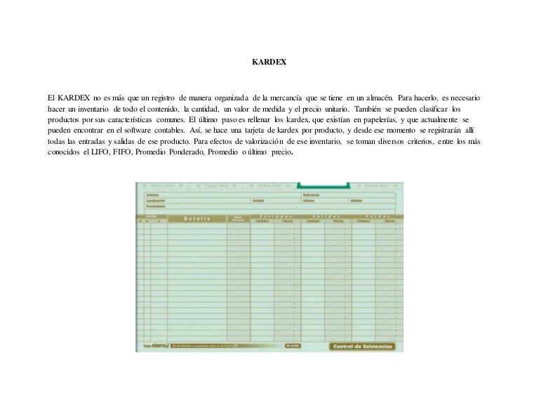 Blank Kardex Template