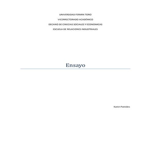 ensayo selección de personal.