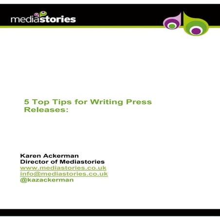 Writing better press releases