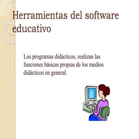 Herramientas del software educativo