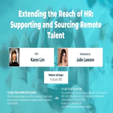 Extending the Reach of HR: Supporting and Sourcing Remote Talent