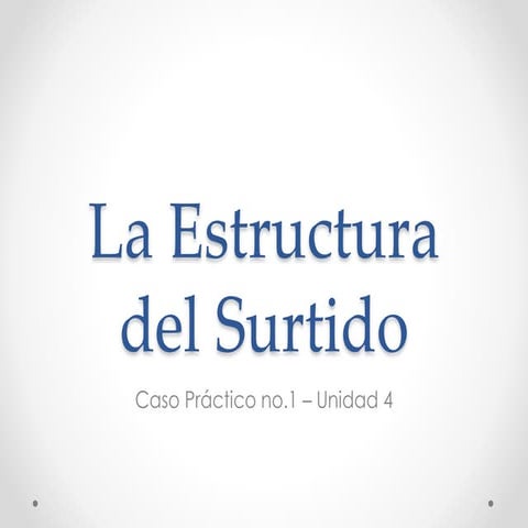 Merchandising: La Estructura del Surtido. Conceptos Básicos y Caso Práctico