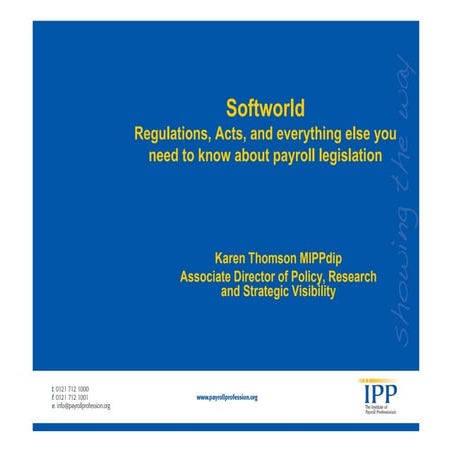 Regulations, Acts, and everything else you need to know about payroll legisla...