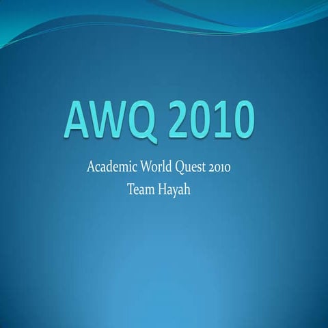Academic World Quest - Getting Started