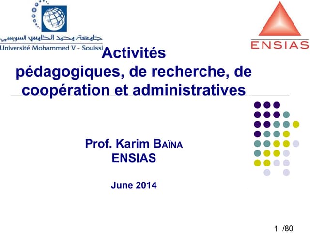 Karim Baina activities ensias