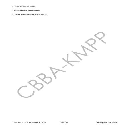 Configuracion de word