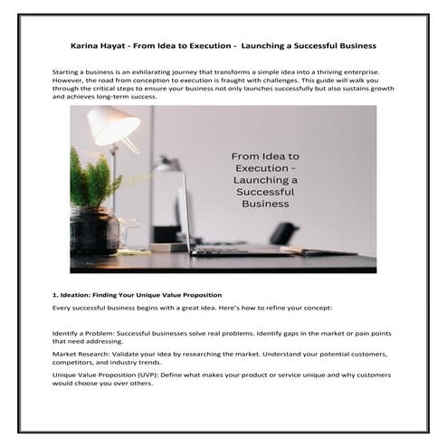 Karina Hayat - From Idea to Execution -  Launching a Successful Business.pdf