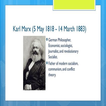 Karl Marx presentation on history and works