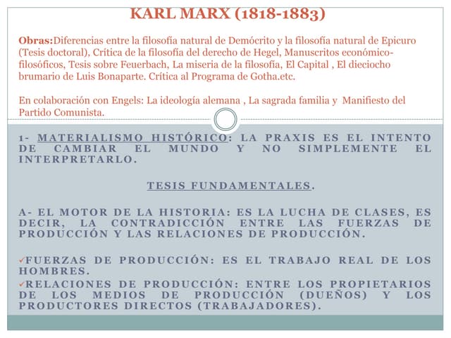 Karl Marx (1818 1883)