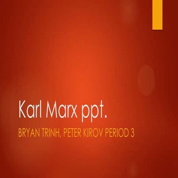 Karl marx ppt
