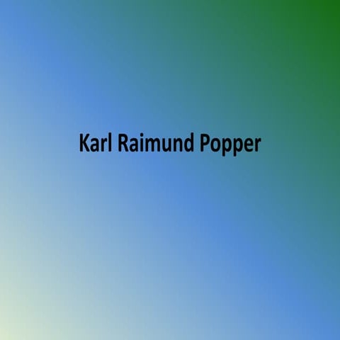 Karl Popper | PPTX