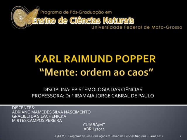 Epistemologia de Popper