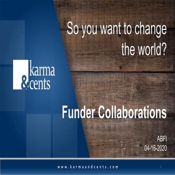 Funder Collaborations & Collective Impact