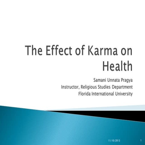 The Effect of Karma on Health