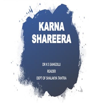 KARNA ROGA ayurvedic explanation of ear disorders | PPTX