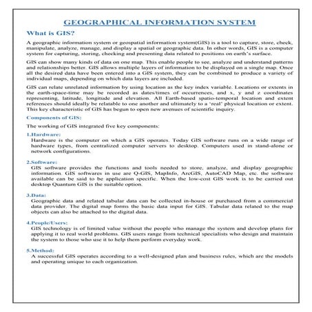 Geographical Information System and Karnataka Forest cover digitization