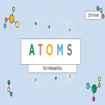 Atoms Physics class 12th Nonmed