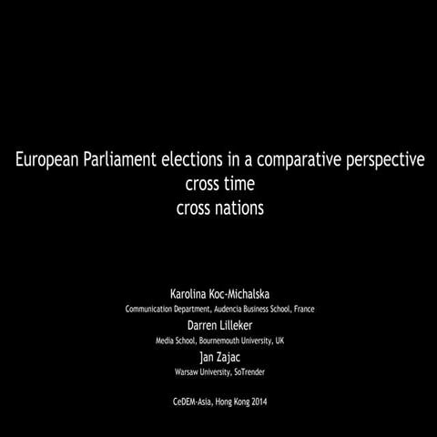 Karolina Koc-Michalska and Darren Lilleker: Political communication, Internet...