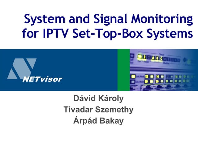 IPTV Set-top box monitoring