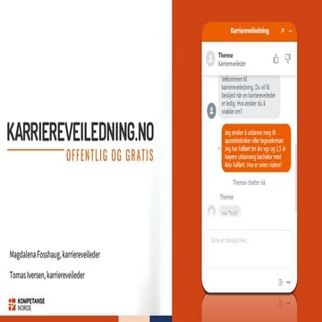 Karriereveiledning.no - erfaringsdeling