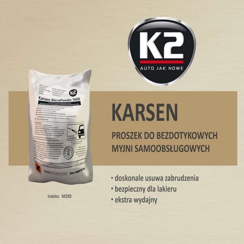 K2 Karsen - skuteczny i wydajny mikroproszek dla myjni samoobslugowych