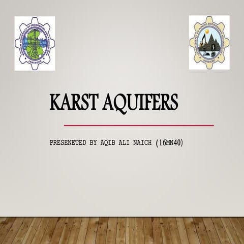Karst aquifers