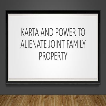 Alienation Of Property By Karta – YJCY