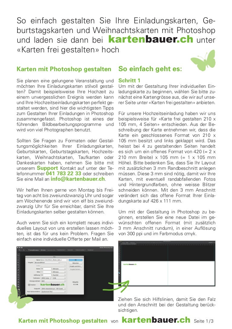 Karten Mit Photoshop Gestalten