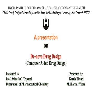 (Kartik Tiwari) Denovo Drug Design.pptx