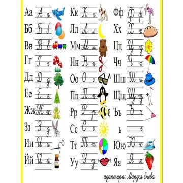Картинна азбука. Азбучно табло