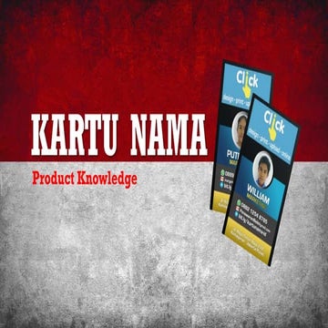 Product Knowledge Kartu Nama