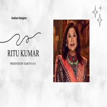 RITU KUMAR Indians one of the famous design .pptx