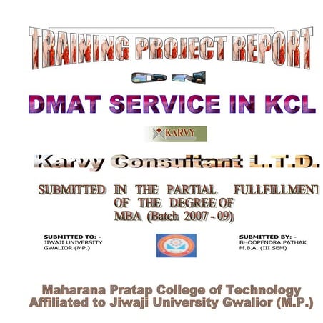 Karvy project report