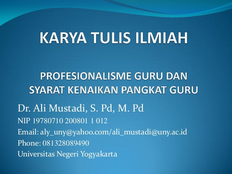 Karya tulis-ilmiah