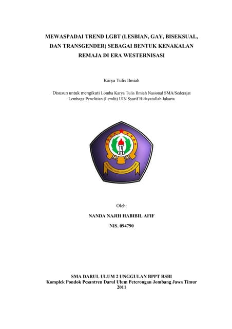 Contoh karya tulis ilmiah lengkap